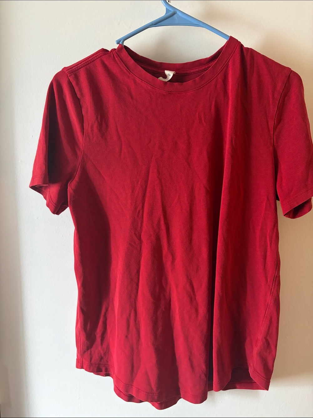 lululemon athletica Red Short Sleeve Crew Tee